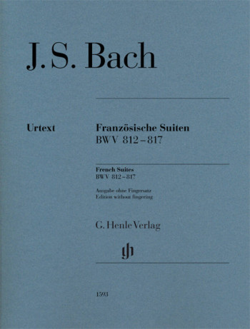 French Suites (6) Bwv812-Bwv817: No Fingering: Piano (Henle HN1593)