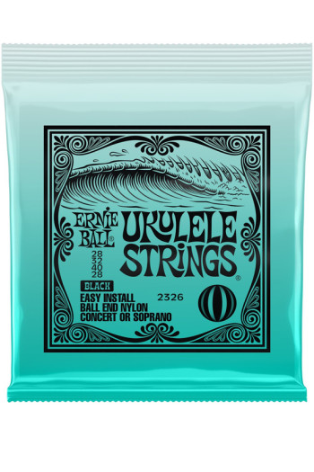 Ernie Ball 2326 Black Nylon Concert / Soprano Ukulele String Set