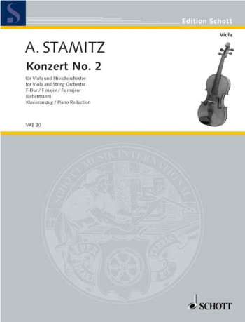 Concerto F No.2: Viola & Piano (Schott)