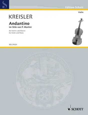 Andantino In The Style Of Martini: Violin & Piano (Schott)