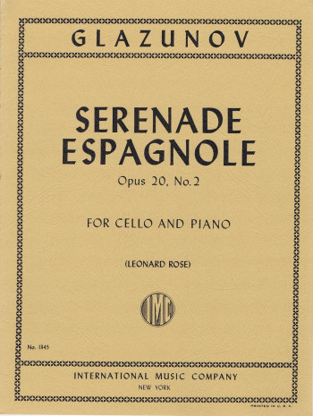 Serenade Espagnole: Op.20 No.2: Cello & Piano (IMC)