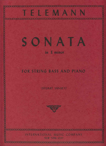 Sonata In E Minor: Double Bass & Piano (International)