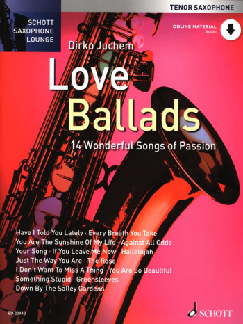 Schott Saxophone Lounge: Love Ballads Tenor Sax Book & Online Audio