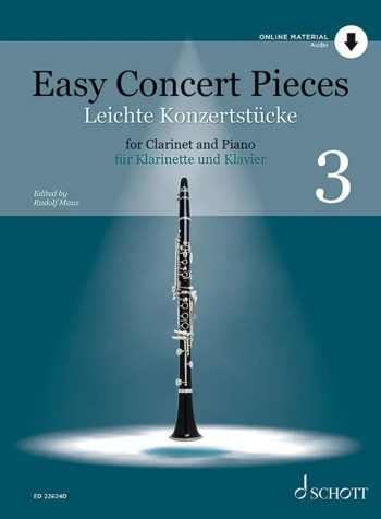 Easy Concert Pieces 3: Clarinet & Piano: Book & Audio (Schott)