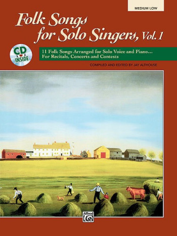 Folk Songs For Solo Singers Vol.1 Medium Low Voice Book & CD (Althouse)