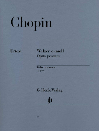 Waltz Op. post E Minor: Piano (Henle)