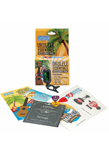 Mahalo Ukulele Accessory Pack - Tuner - Strings - Picks - Stickers