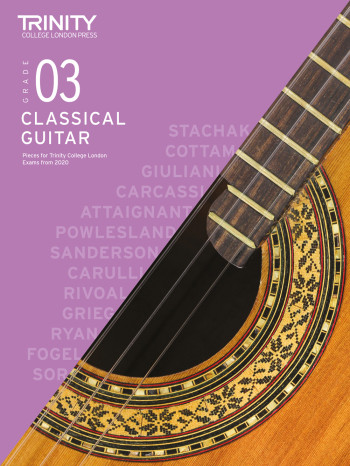 Trinity College London Classical Guitar Exam Pieces Grade 3 From 2020