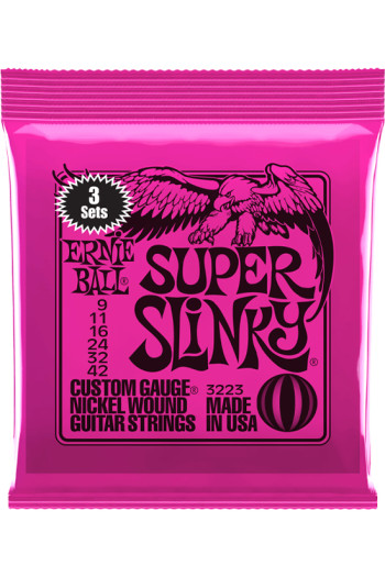Ernie Ball Electric Guitar 2223 Super Slinky 9-42 (3 Pack)