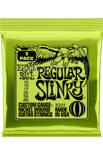 Ernie Ball Electric Guitar 3221 Regular Slinky 10-46  (3 Pack)