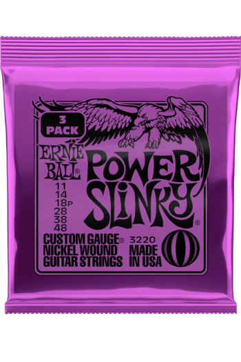 Ernie Ball Electric Guitar 3220 Power Slinky 11-48  (3 Pack)
