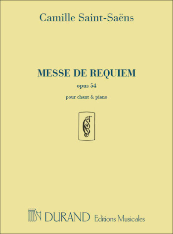 Messe De Requiem Opus 54 - Pour Chant Et Piano: Vocal Score