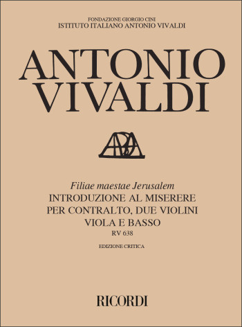 Filiae Maestae Jerusalem Rv 638: Vocal Score