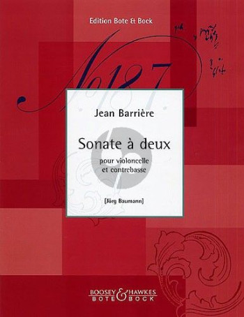 Sonata À Deux For Cello & Double Bass (Barriere)(Bote & Bock)