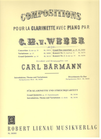 Grand Duo Concertant Op48: Clarinet & Piano (Robert Lienau)