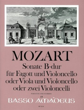 Sonata Bb Major K292: Bassoon And Cello (viola And Cello Or 2 Cellos)