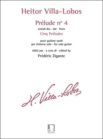 Prélude N° 4 - Extrait Des Cinq Préludes: Guitar Solo (Eschig)