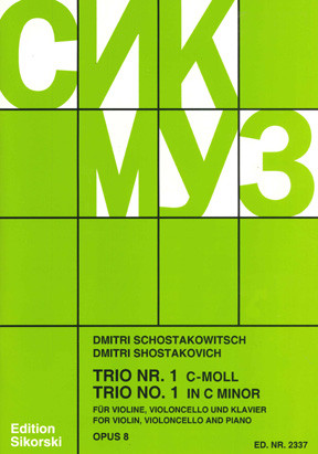 Piano Trio No.1 C Minor: Violin, Cello And Piano (Sikorsk)