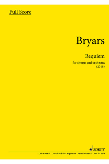 Requiem For Chorus & Orchestra: Vocal Score