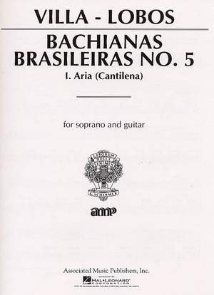 Bachianas Brasileiras No. 5: Aria - Alto Saxophone & Guitar Book