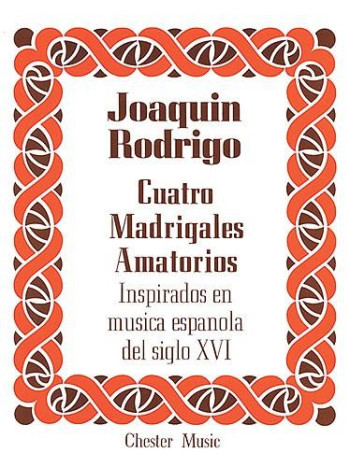 Cuatro Madrigales Amatorios High Voice And Piano