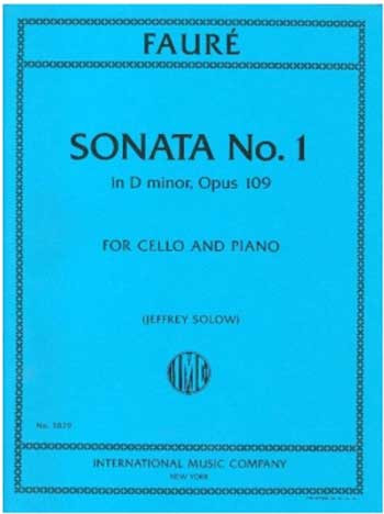 Sonata No.1 D Minor Op.109 Cello & Piano (IMC)
