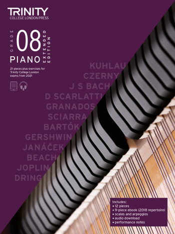 Trinity College London Piano Exam Pieces & Exercises Grade 8 From 2021 (Extended Edition