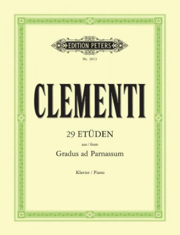 29 Etudes From Gradus Ad Parnassum: Piano Studies (Peters)