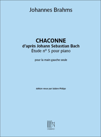 5 Etudes: Chaconne D'Apres Bach (BWV 1004) Piano