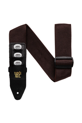 Ernie Ball Pickholder Guitar Strap - 2" - Brown