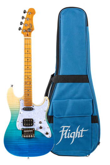 Flight Pathfinder Transparent Blue Electric Tenor Ukulele