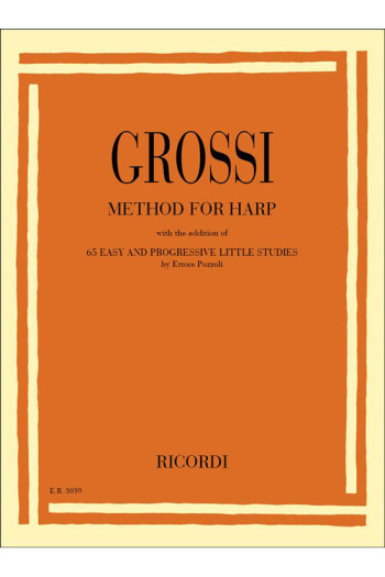 Grossi Method For Harp: English Version: Including 65 Studies: Harp  (Ricordi)