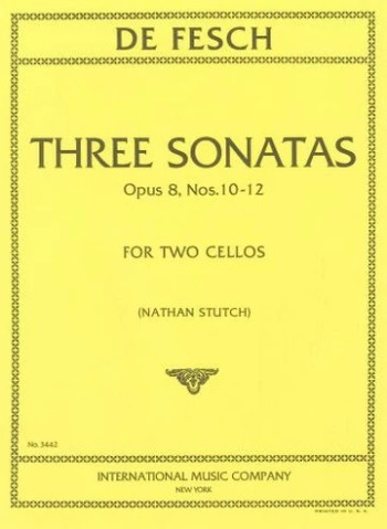 Three Sonatas Cello Duet (International)