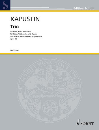 Trio Op86: Flute Cello And Piano: Score And Parts