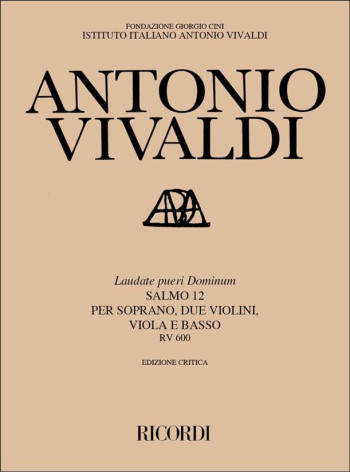 Laudate Pueri Dominum. Salmo 112 Rv 600: Score (Ricordi)