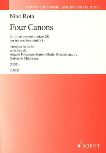 Four Canons For Three Women's Voices (Schott)