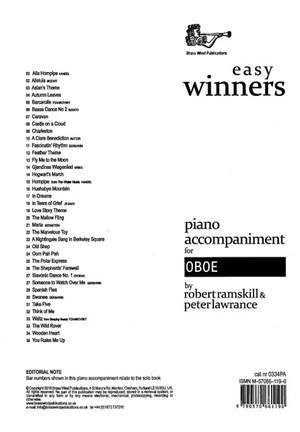 Easy Winners For Oboe: Piano Accompaniment For Oboe (Brasswind)
