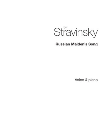 Russian Maiden's Song Vocal High Voice And Piano