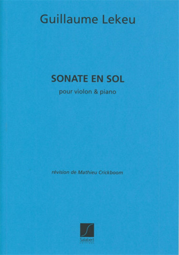 Sonate En Sol Majeur Violin And Piano (Salabert)