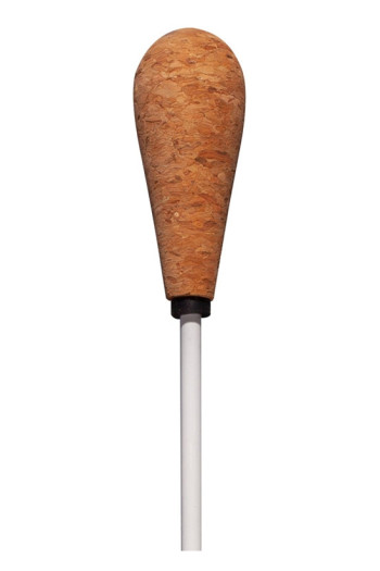 Montford 12" White Lacquer Pear Cork Handle Baton