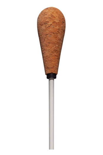 Montford 14" White Lacquer Pear Cork Handle Baton