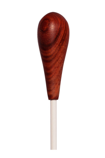 Montford 14" White Lacquer Pear Pau Rosa Handle Baton