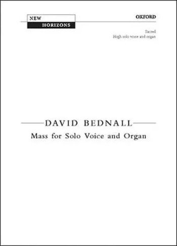 Mass for Solo Voice and Organ for medium solo voice and organ