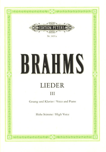Lieder: Complete Songs Vol.3 High Voice & Piano (Peters)