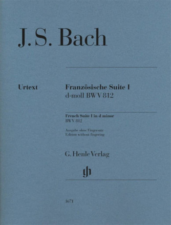French Suites No.I In D Minor BWV812 Piano (Henle HN1671)