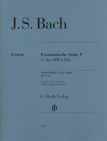French Suites No.V In G Major BWV816 Piano (Henle HN1675)