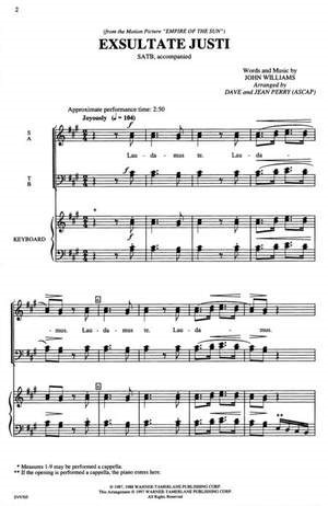 Williams/Perry Exsultate Justi (SATB) (Choir)