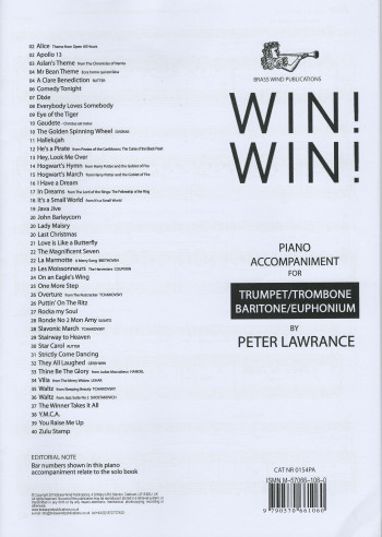 Win! Win! For Treble Brass - Piano Accompaniment For Trumpet/Trombone