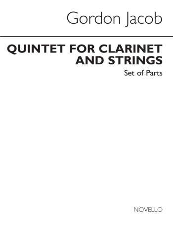 Quintet For Clarinet And Strings: Parts (Novello)