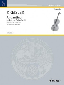 Andantino In The Style Of Martini: Cello & Piano (Schott)